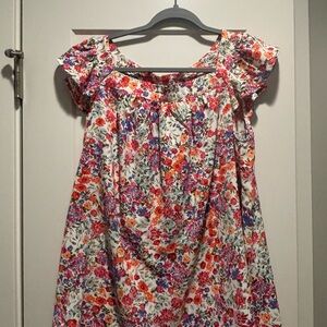 Liam & Co Floral Blouse Size Large Flutter Sleeve Boho Spring Top